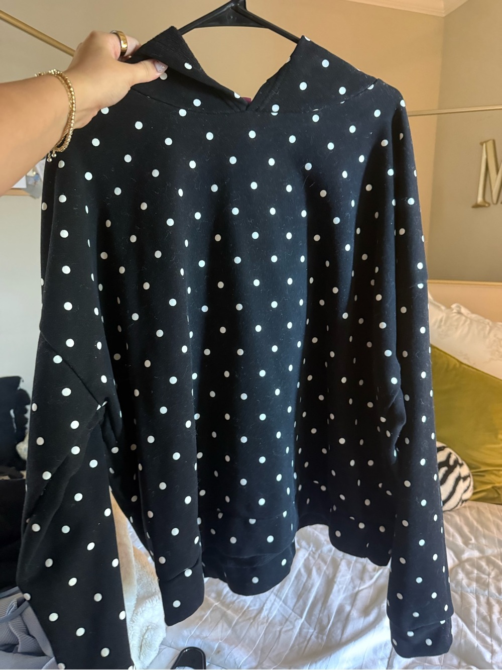 Edikted Black Polka Dot Scoop Neck Sweater